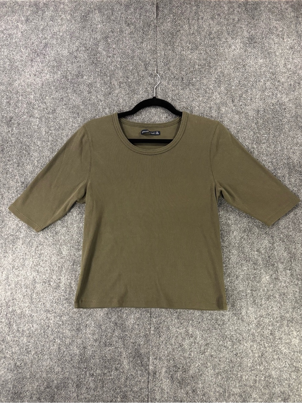 Abercrombie & Fitch Ribbed Short Sleeve T-Shirt Green Women’s Size XL